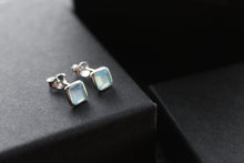 Load image into Gallery viewer, Blue Sea Glass Studs
