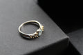 Blue Topaz Dainty Sterling Silver Molten Ring