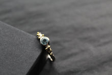Load image into Gallery viewer, Blue Topaz Dainty Sterling Silver Molten Ring

