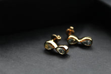 Load image into Gallery viewer, Blue Topaz Double Drop Earrings
