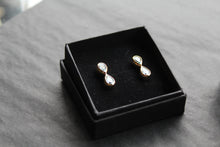 Load image into Gallery viewer, Blue Topaz Double Drop Earrings
