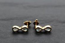 Load image into Gallery viewer, Blue Topaz Double Drop Earrings
