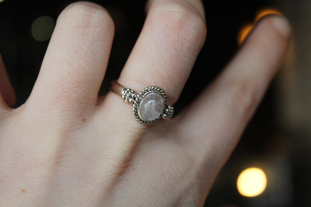 Boho Moonstone Ring