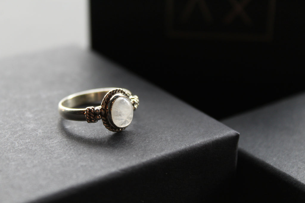 Boho Moonstone Ring