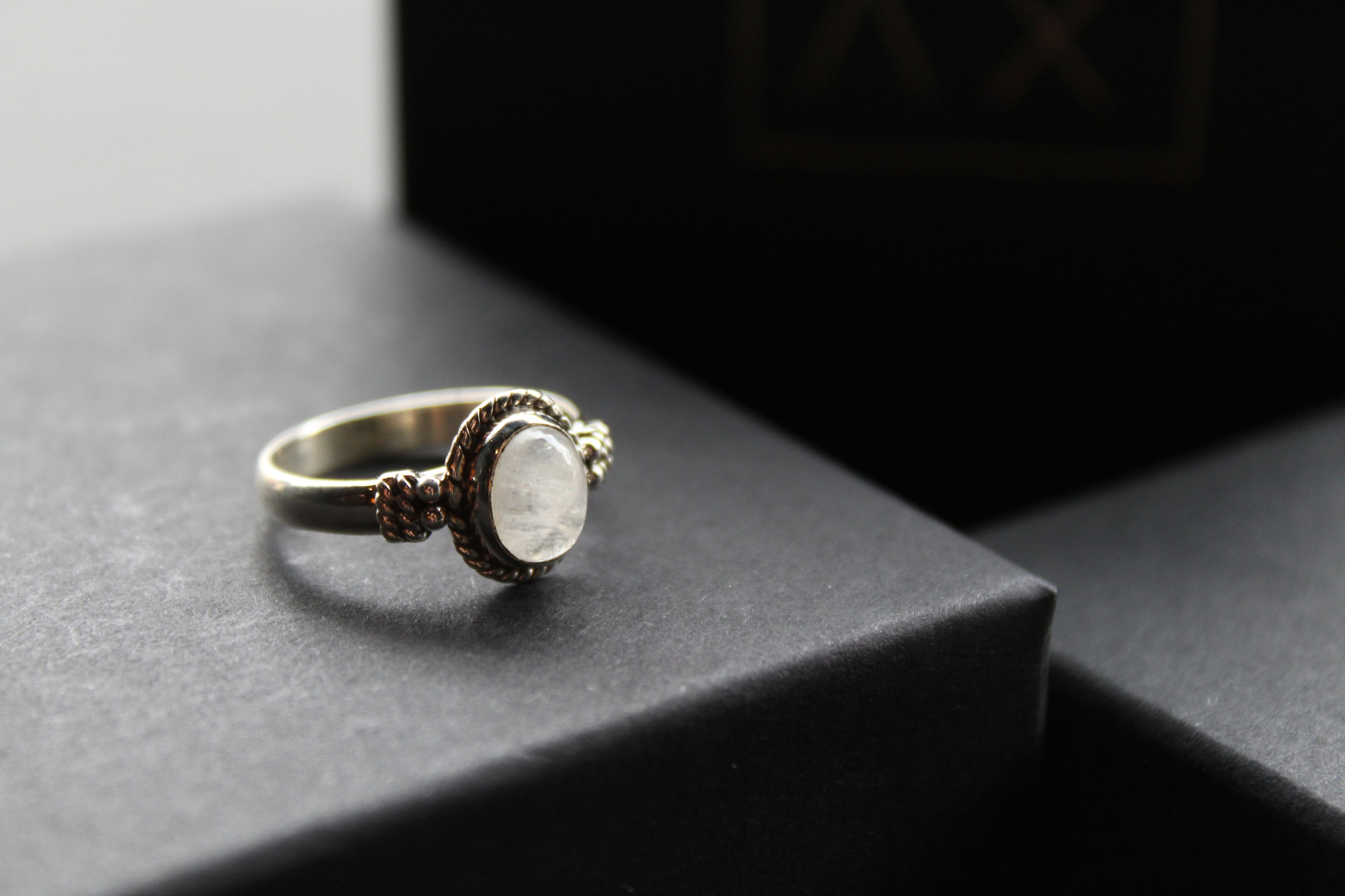 Boho Moonstone Ring