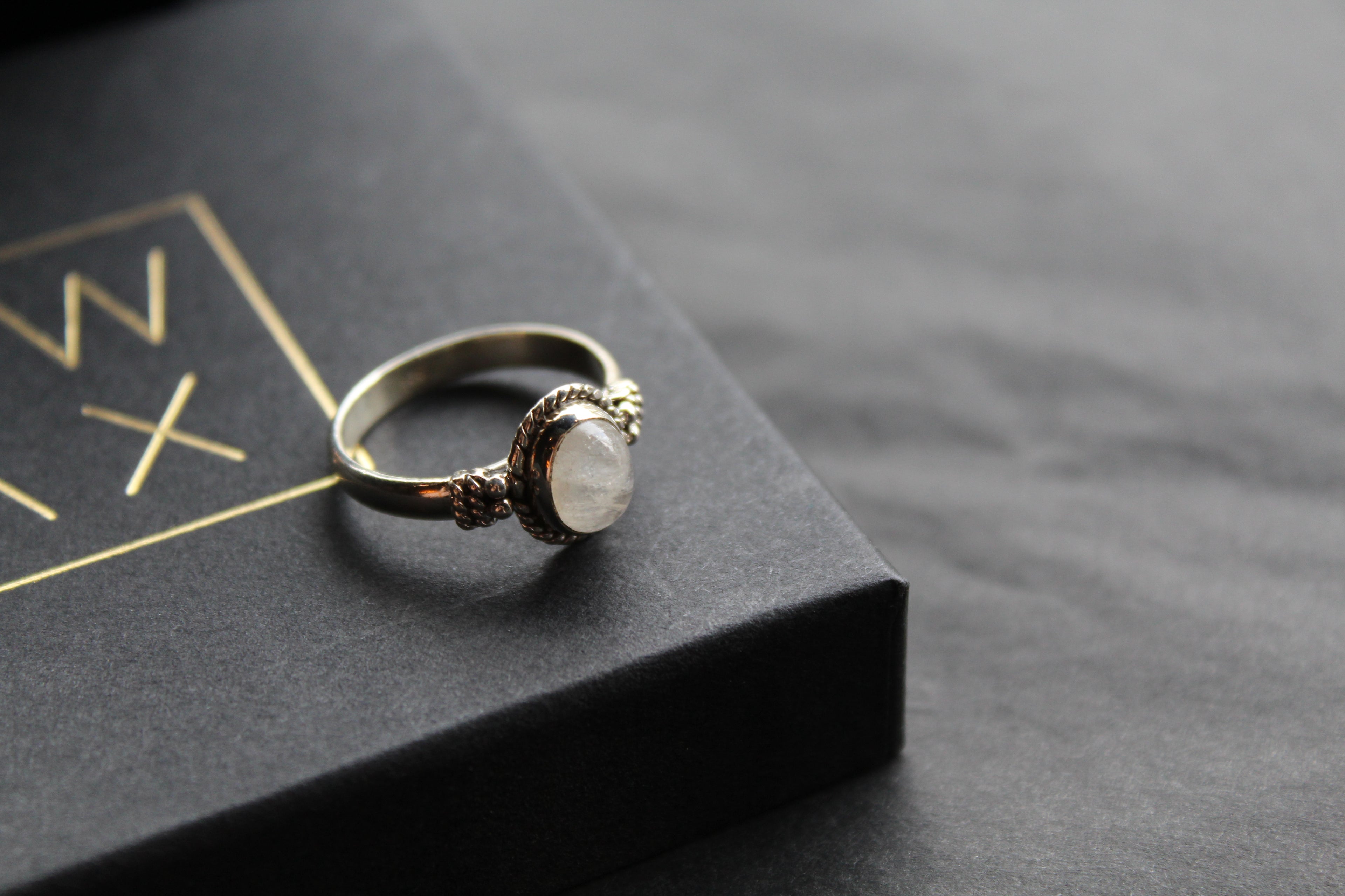 Boho Moonstone Ring