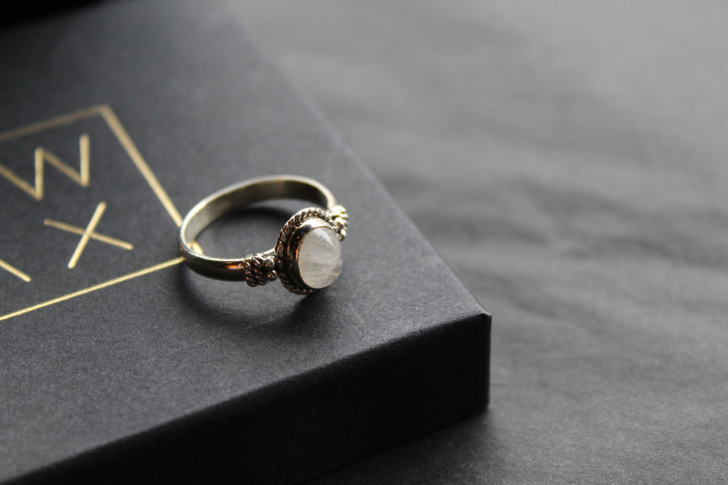 Boho Moonstone Ring