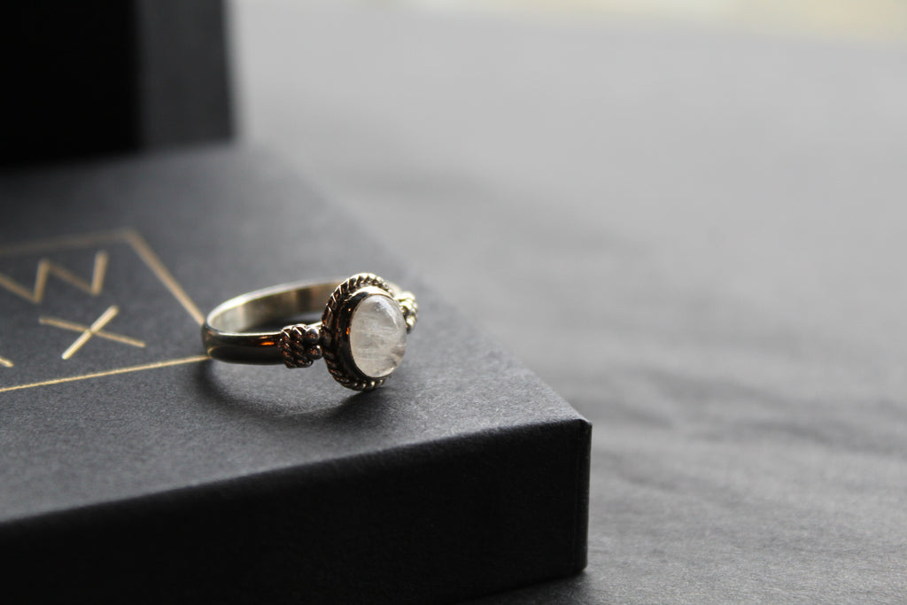 Boho Moonstone Ring