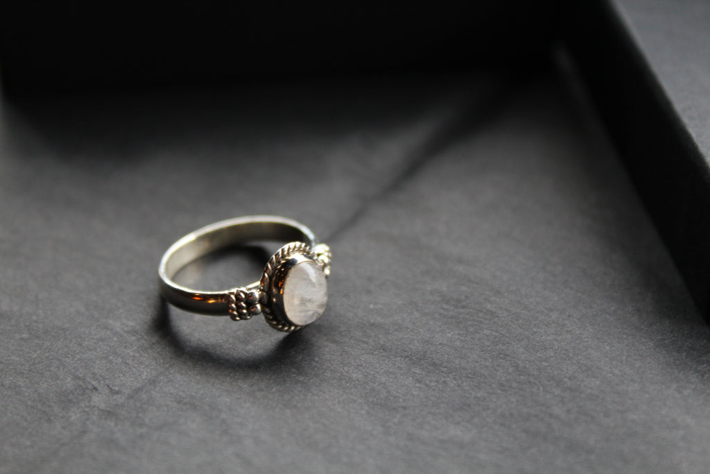 Boho Moonstone Ring