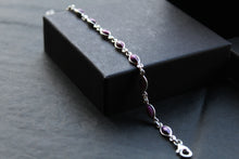 Load image into Gallery viewer, Bridget Dainty Marquis Purple Mohave Turquoise Bracelet
