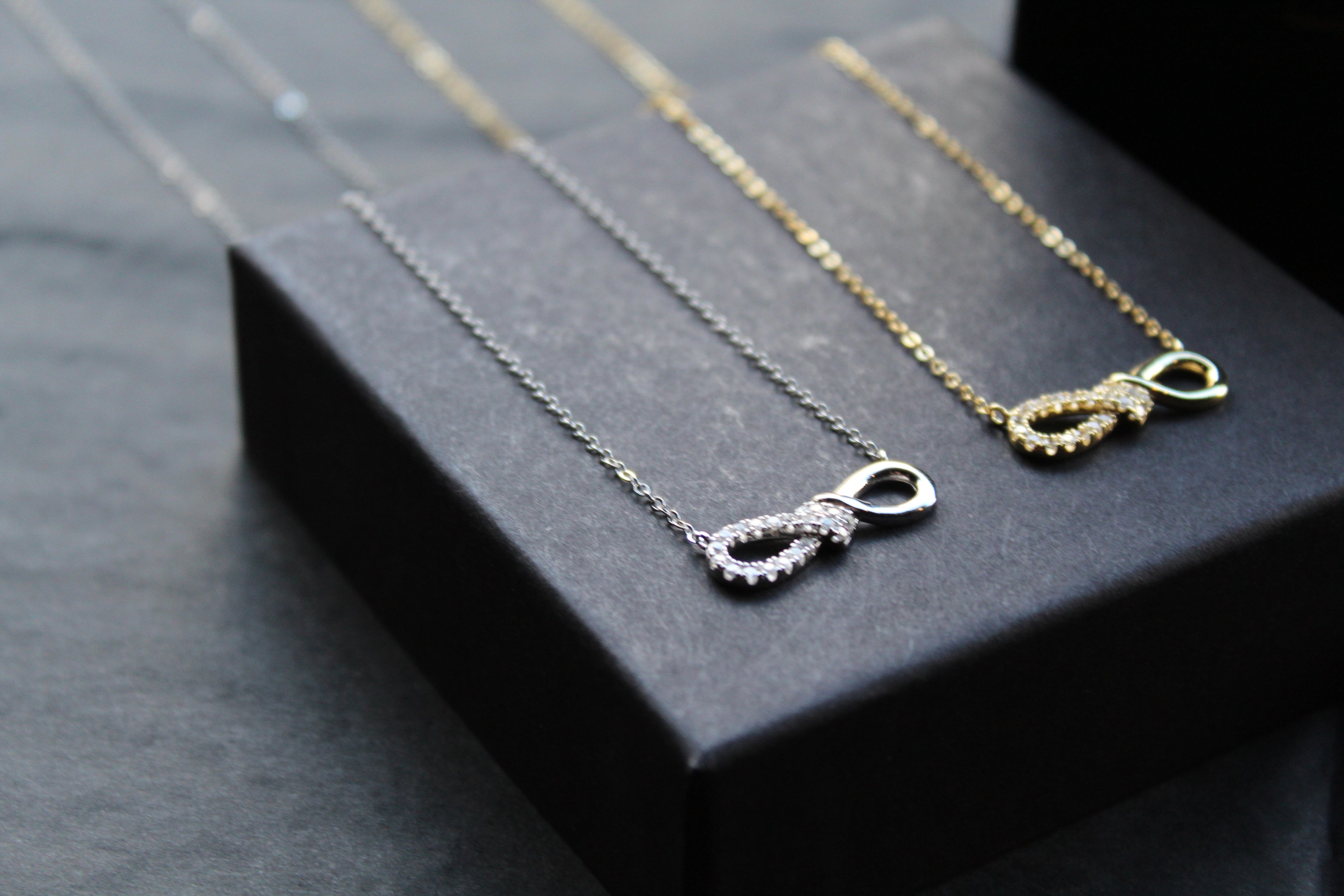 CZ Infinity Necklace with 41-46cm Chain