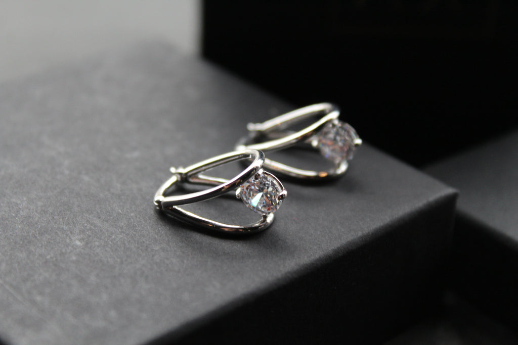 CZ Loop Drop Earring