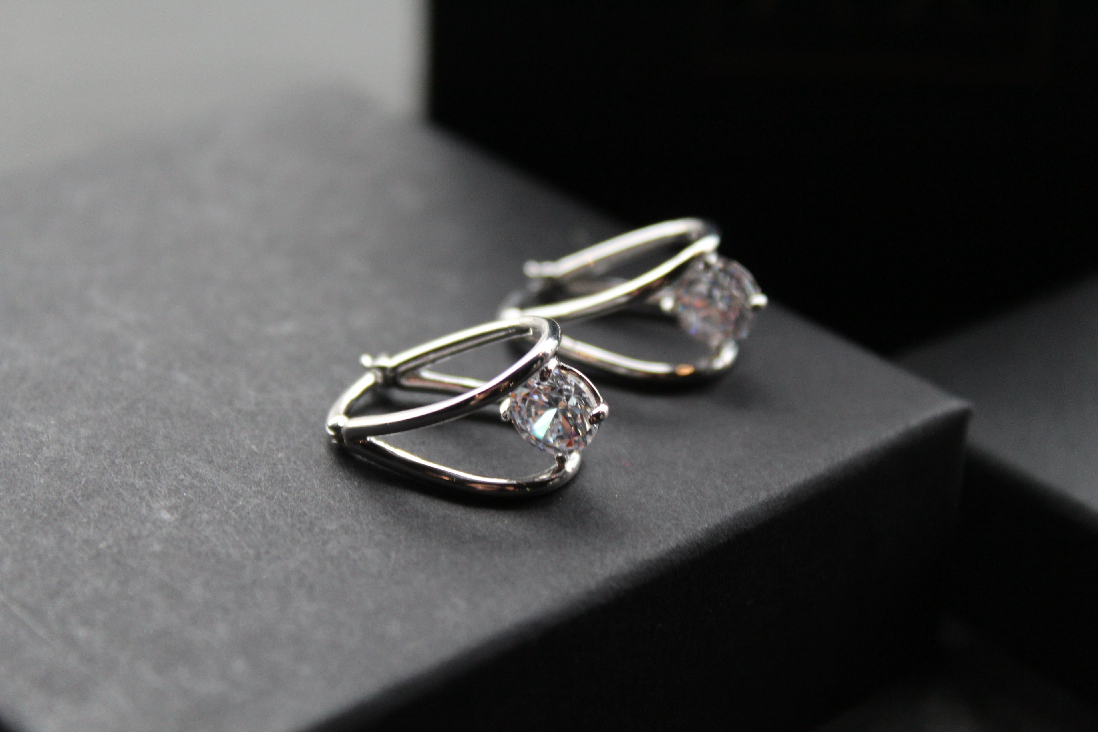 CZ Loop Drop Earring