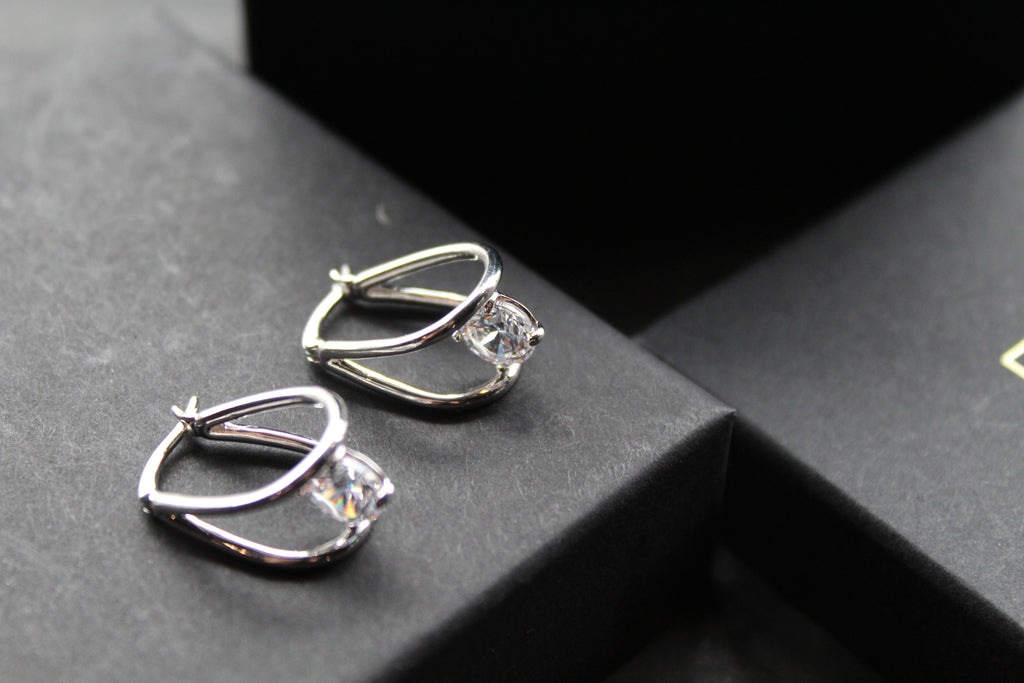 CZ Loop Drop Earring