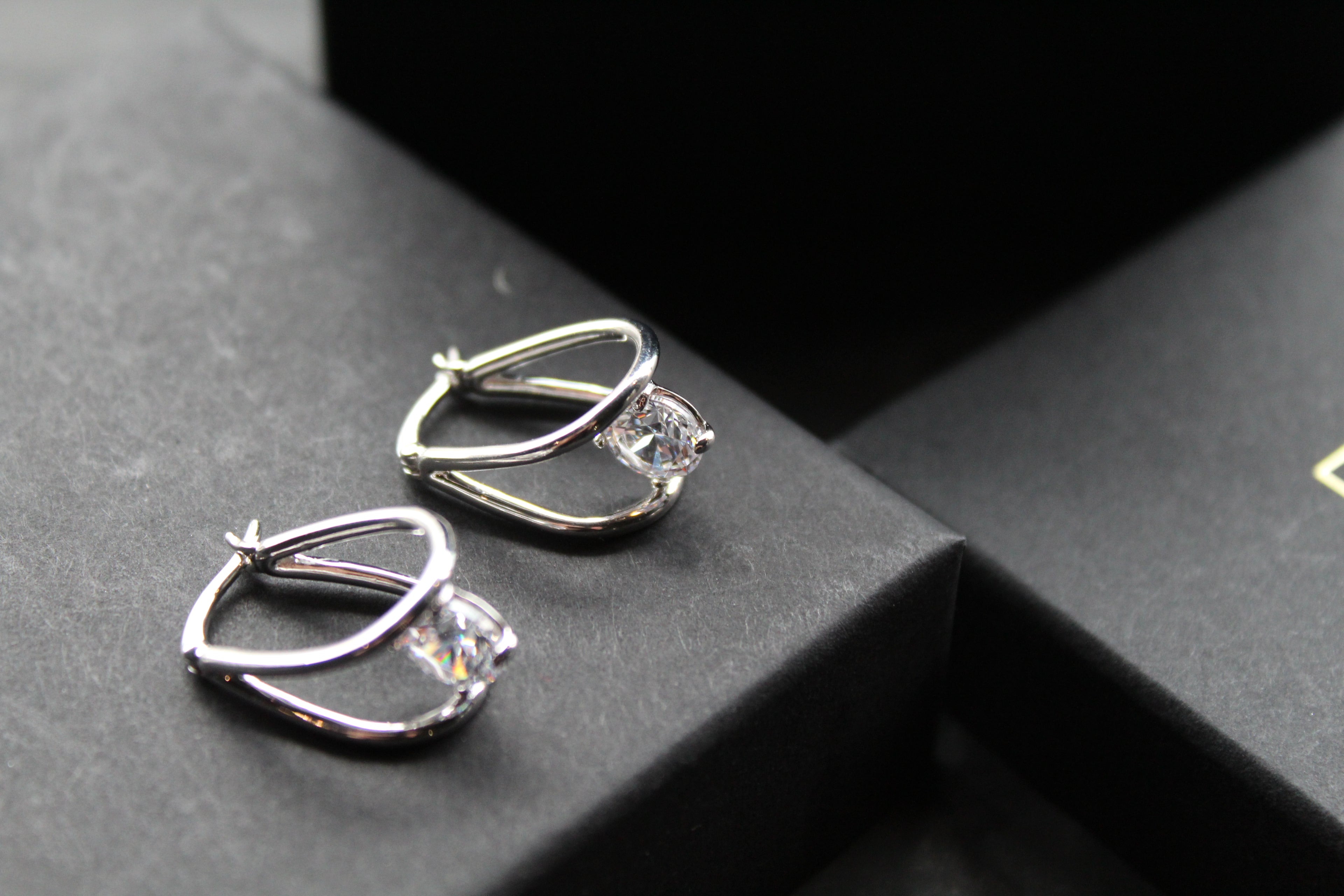 CZ Loop Drop Earring