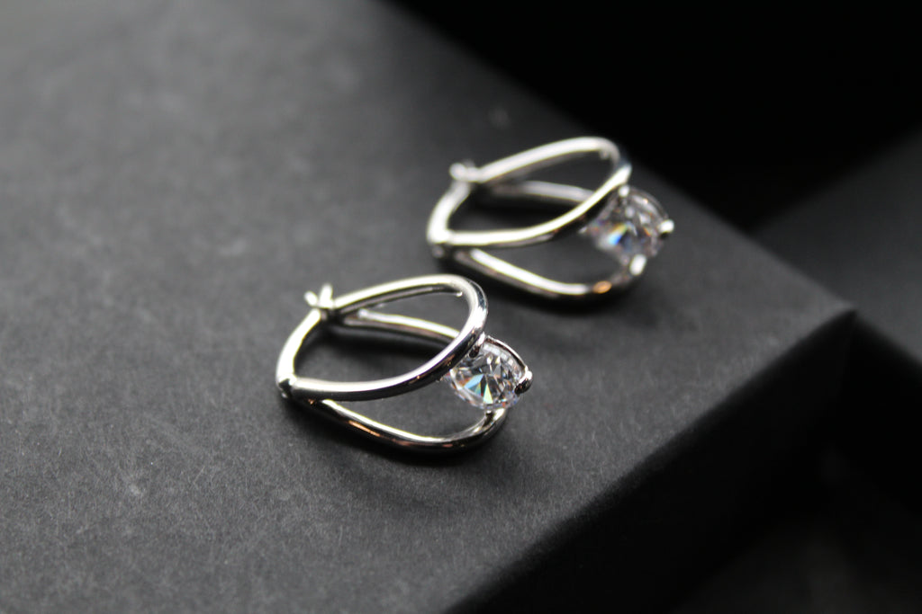 CZ Loop Drop Earring