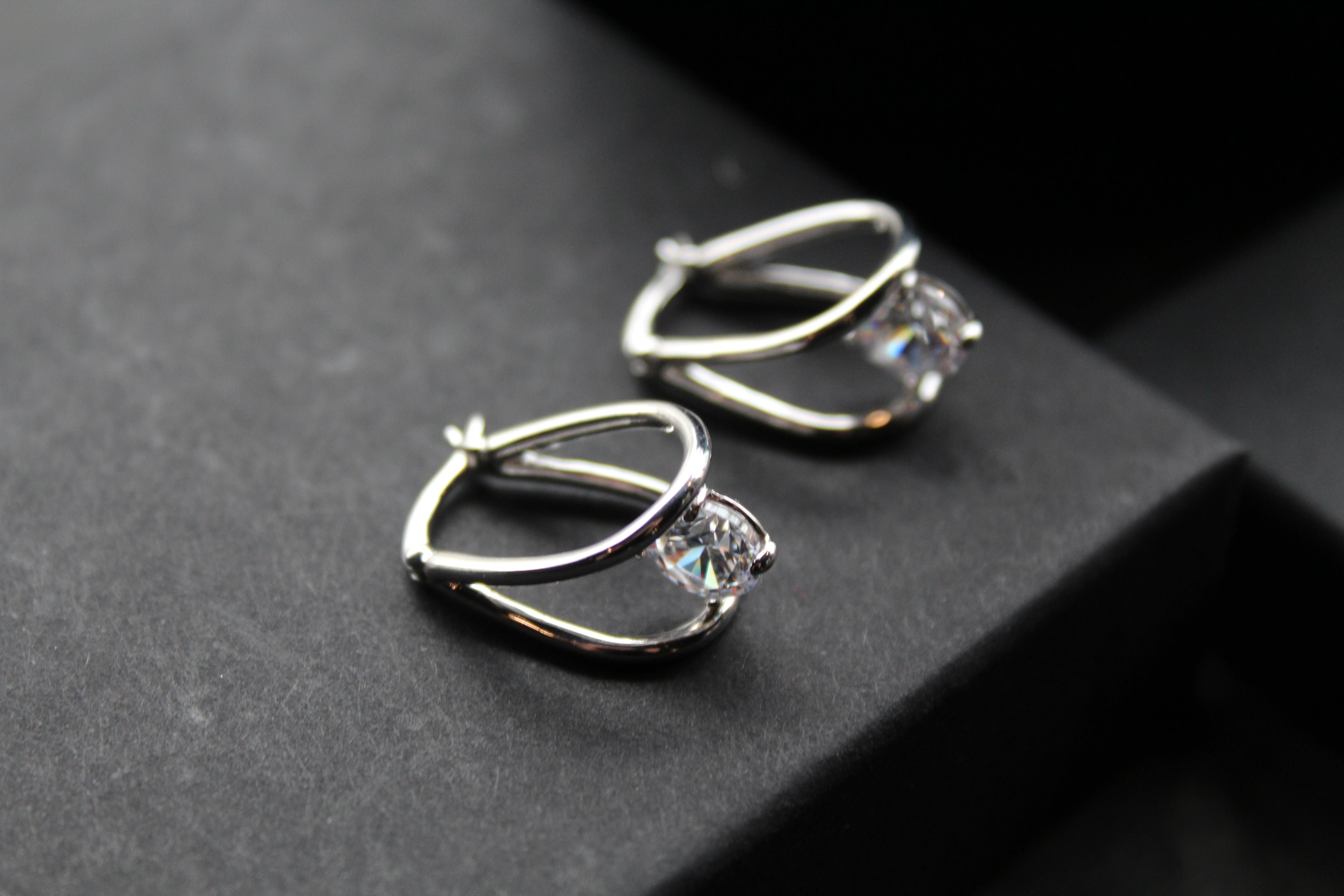 CZ Loop Drop Earring