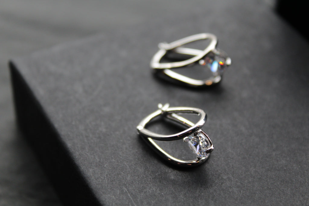 CZ Loop Drop Earring