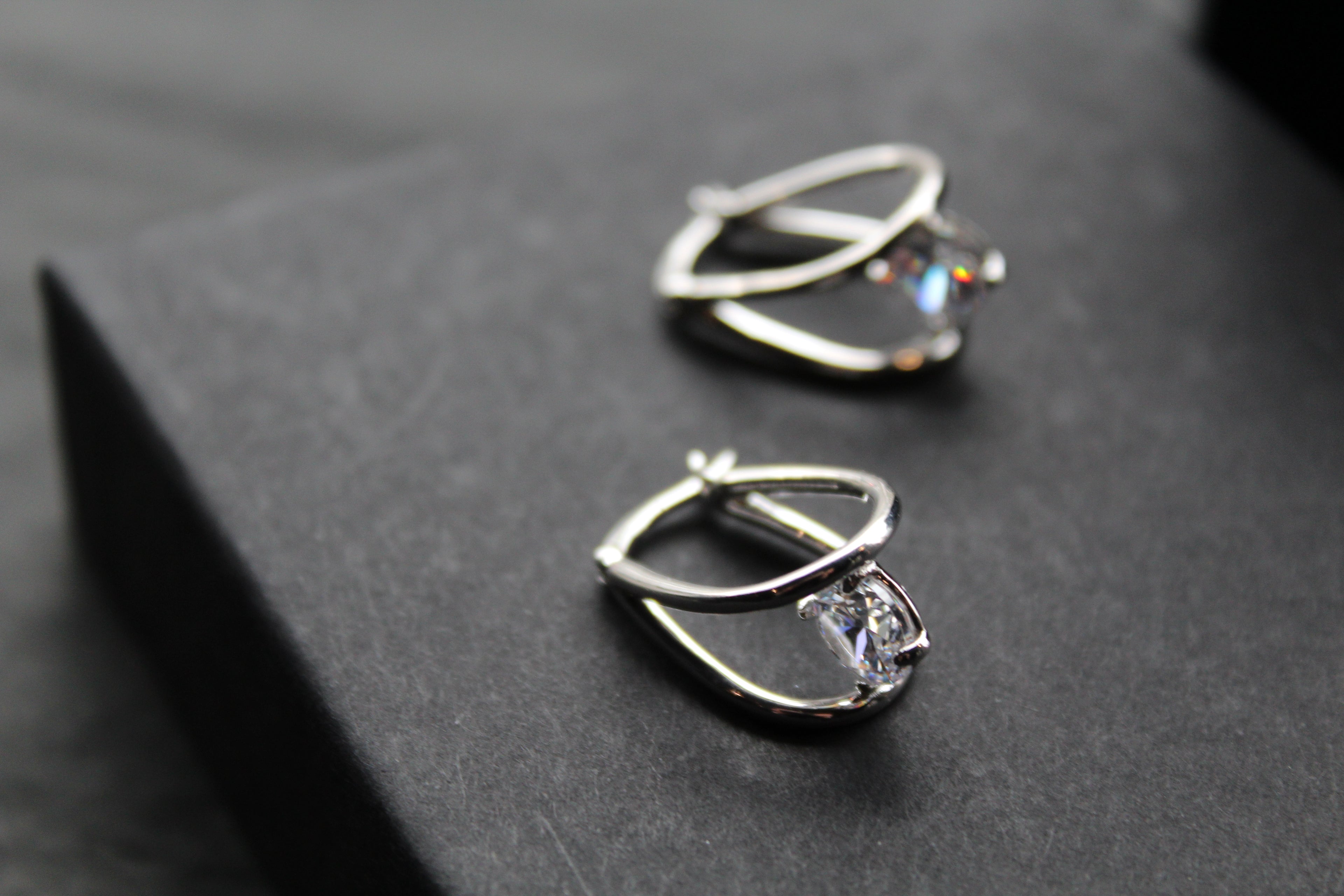 CZ Loop Drop Earring