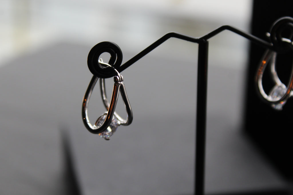 CZ Loop Drop Earring