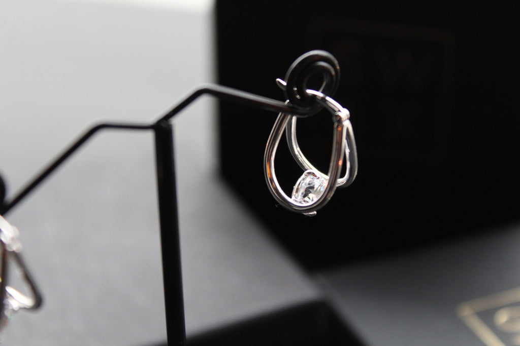 CZ Loop Drop Earring