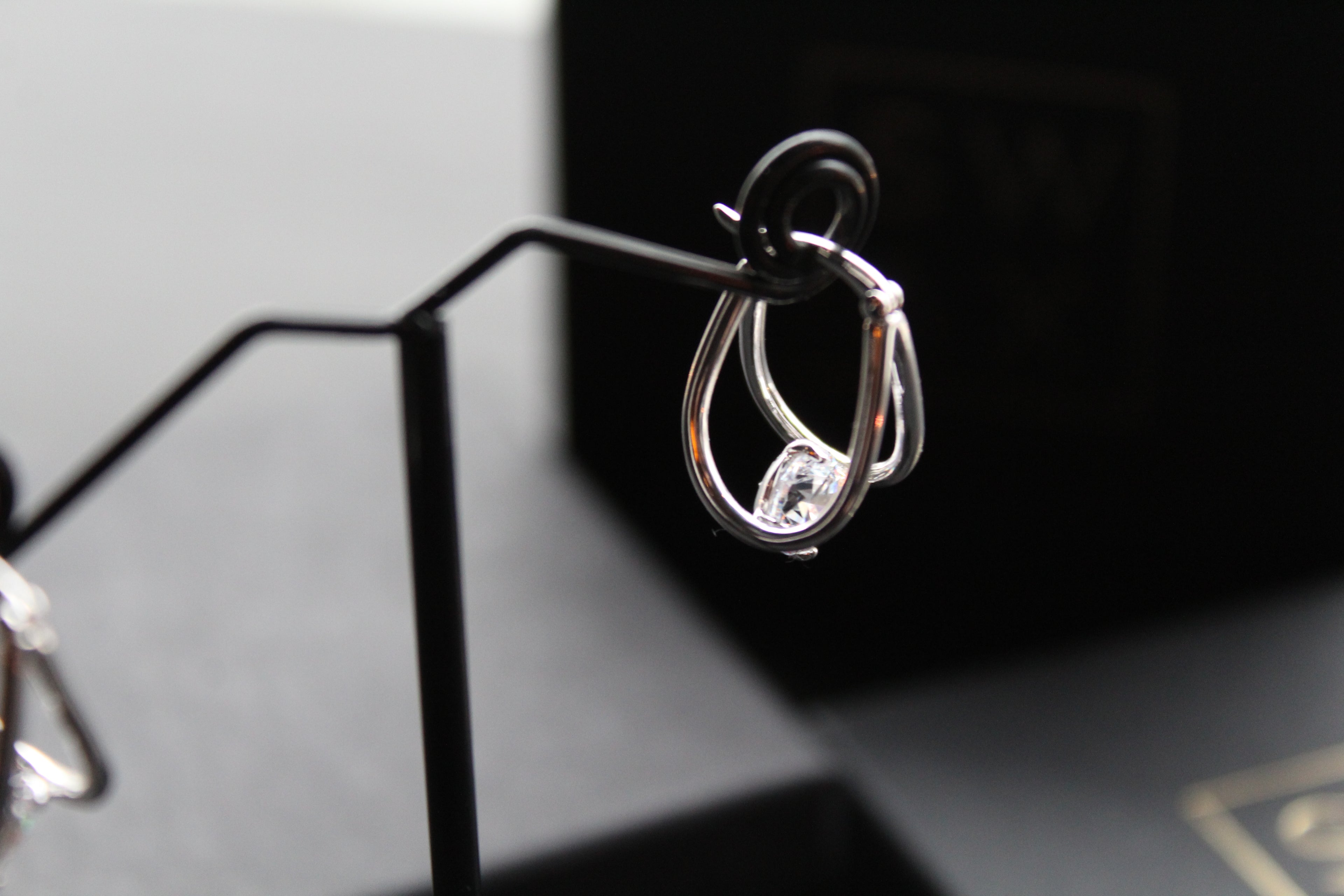 CZ Loop Drop Earring