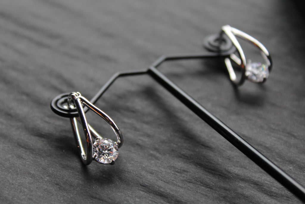 CZ Loop Drop Earring