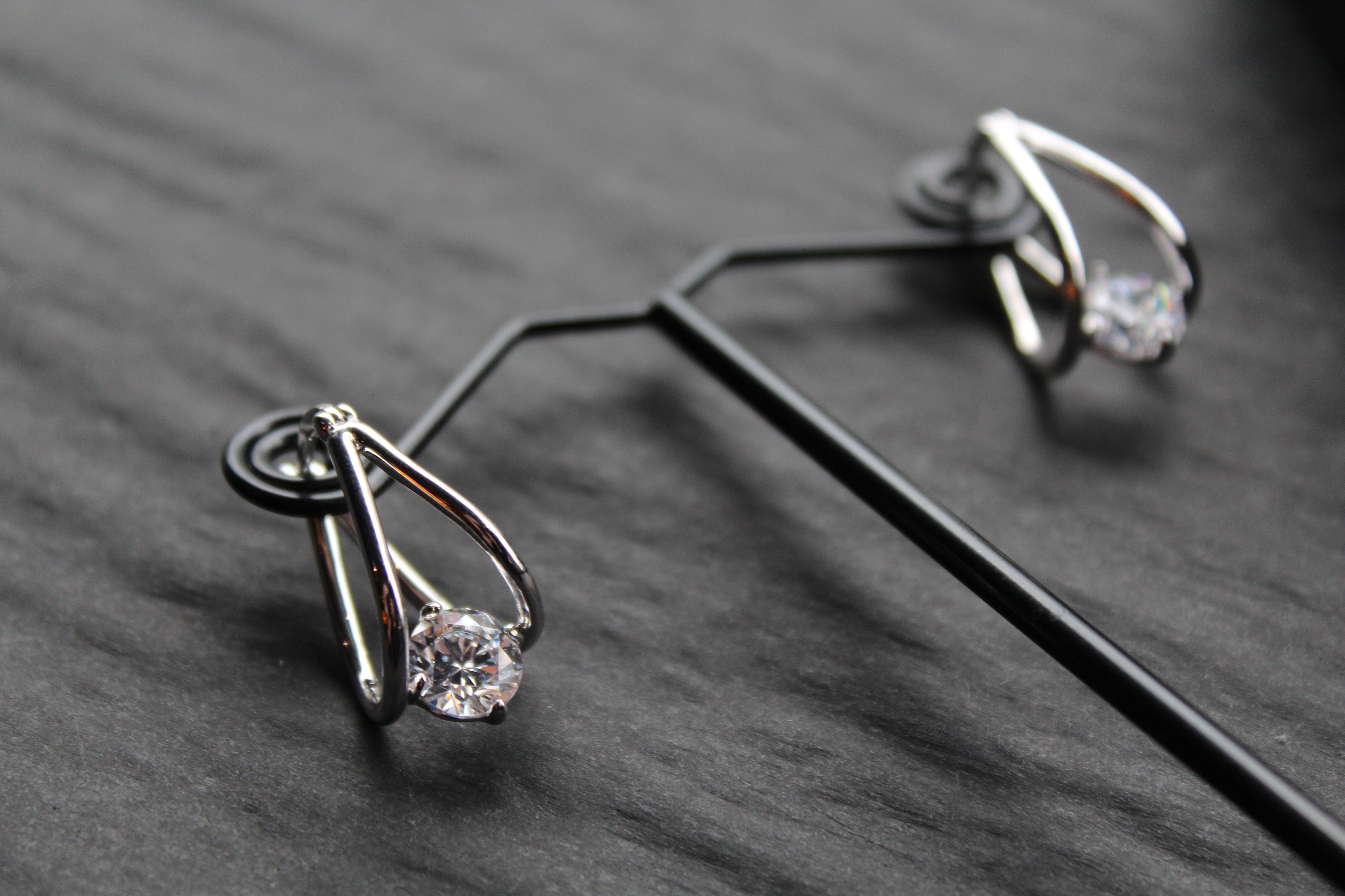 CZ Loop Drop Earring