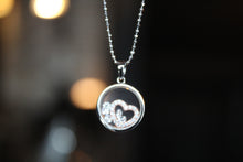 Load image into Gallery viewer, Celestial Silver &amp; Rose Heart Pendant &amp; Chain
