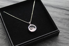 Load image into Gallery viewer, Celestial Silver &amp; Rose Heart Pendant &amp; Chain

