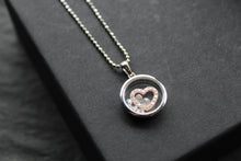Load image into Gallery viewer, Celestial Silver &amp; Rose Heart Pendant &amp; Chain
