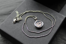 Load image into Gallery viewer, Celestial Silver &amp; Rose Heart Pendant &amp; Chain
