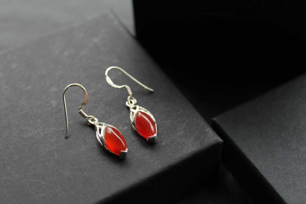 Celtic Marquis Carnelian Earrings