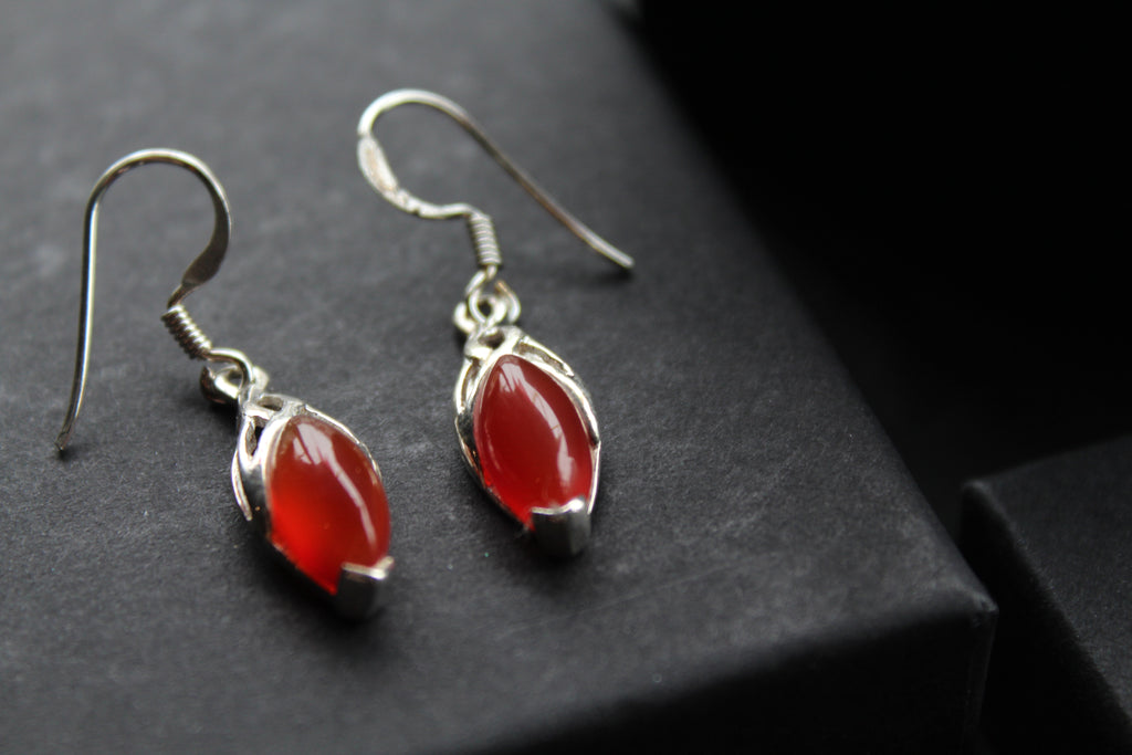 Celtic Marquis Carnelian Earrings