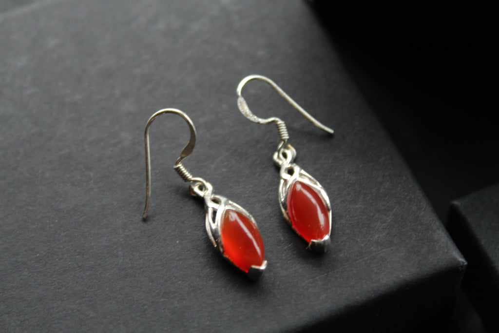 Celtic Marquis Carnelian Earrings