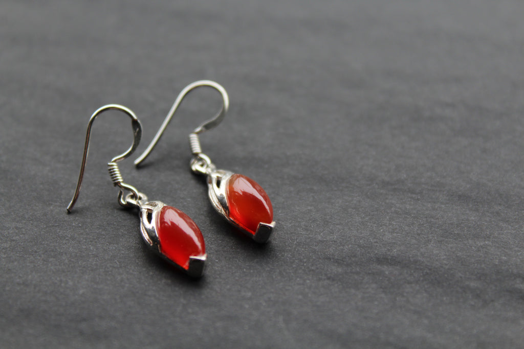 Celtic Marquis Carnelian Earrings