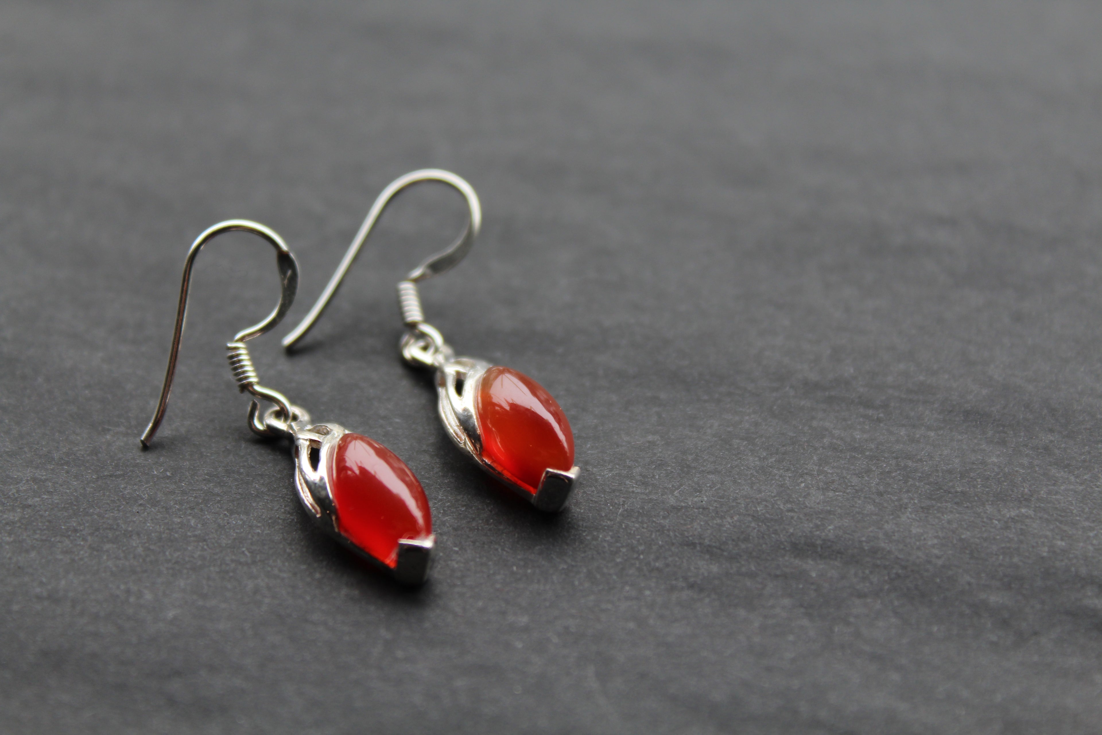 Celtic Marquis Carnelian Earrings