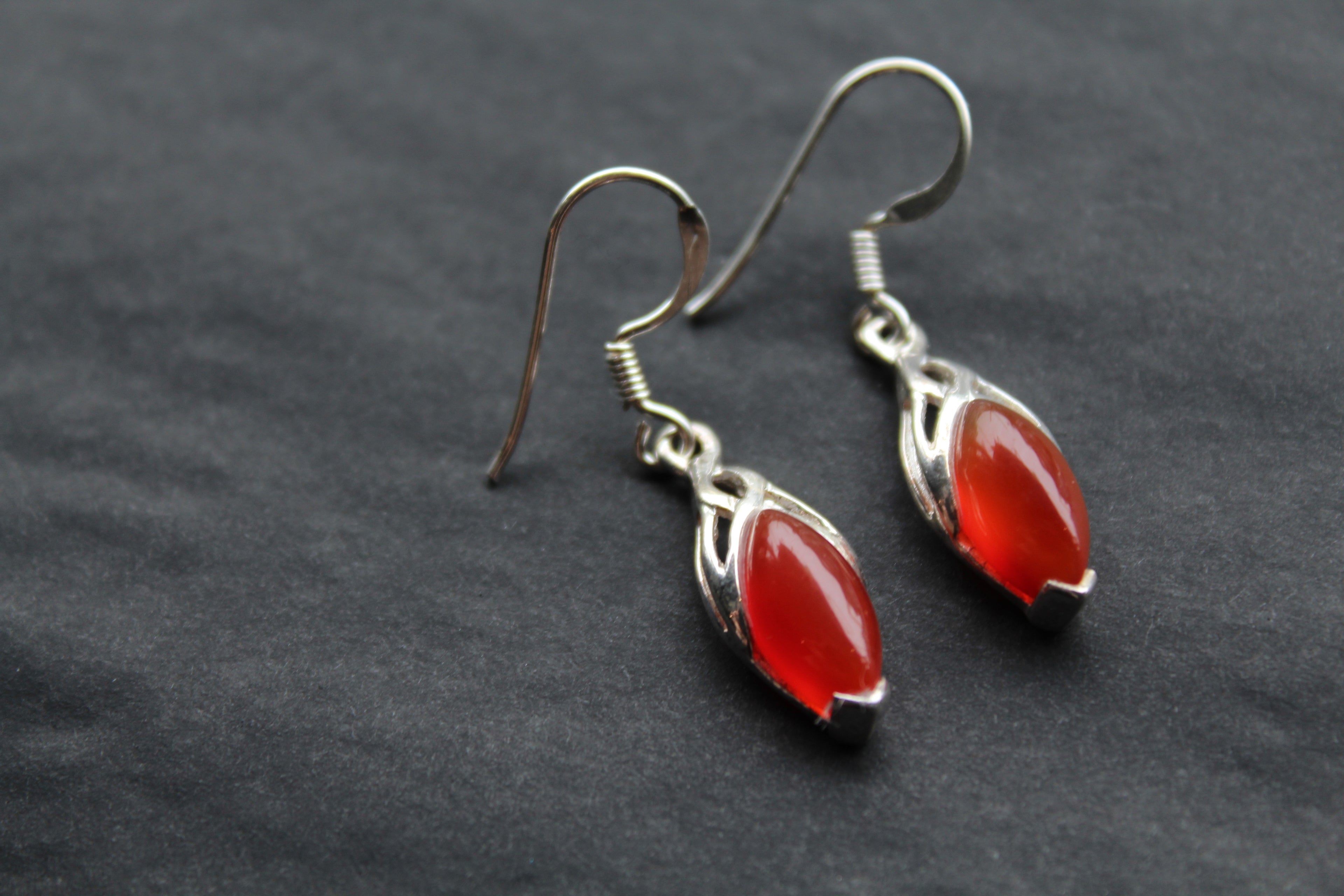 Celtic Marquis Carnelian Earrings