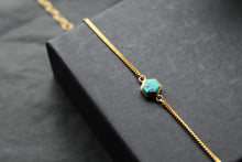 Load image into Gallery viewer, Chain Bracelet with Central Hexagon Turquoise
