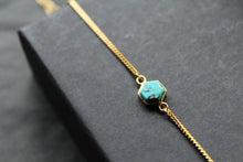 Load image into Gallery viewer, Chain Bracelet with Central Hexagon Turquoise
