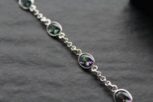 Load image into Gallery viewer, Chain Linked Mystic Topaz Bracelet
