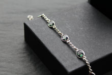 Load image into Gallery viewer, Chain Linked Mystic Topaz Bracelet
