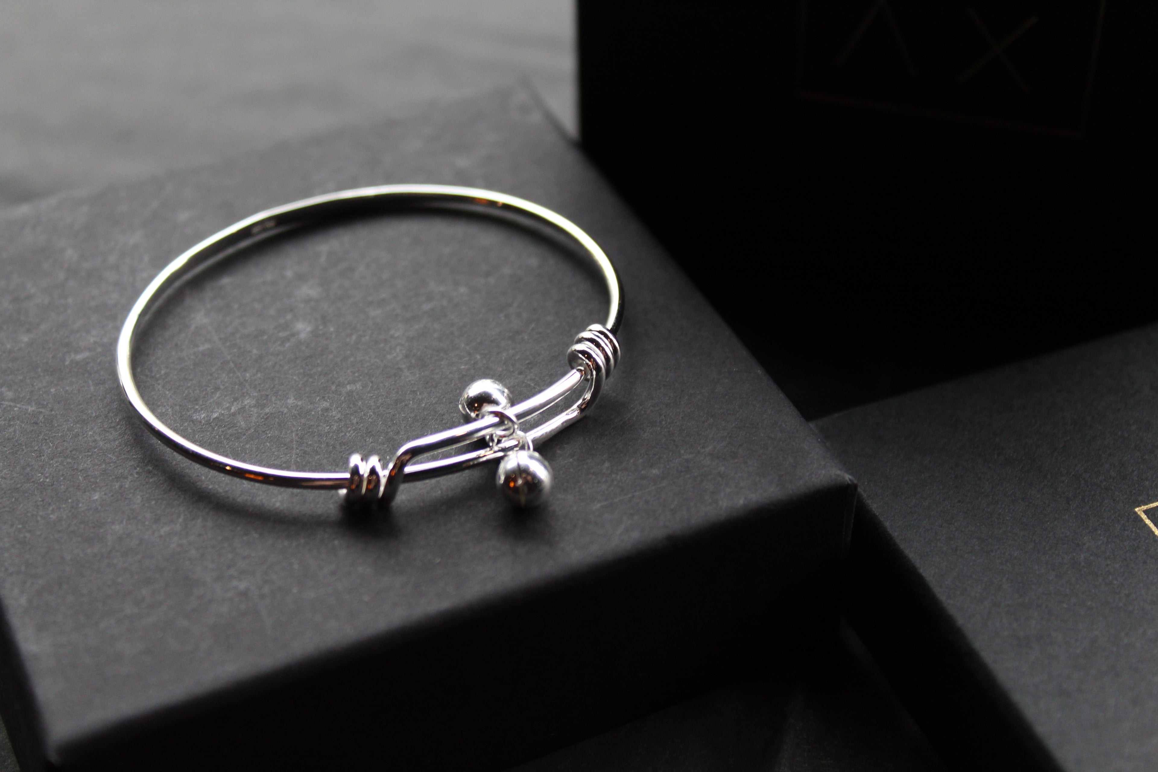 Childs Silver Expandable Bracelet with Bells