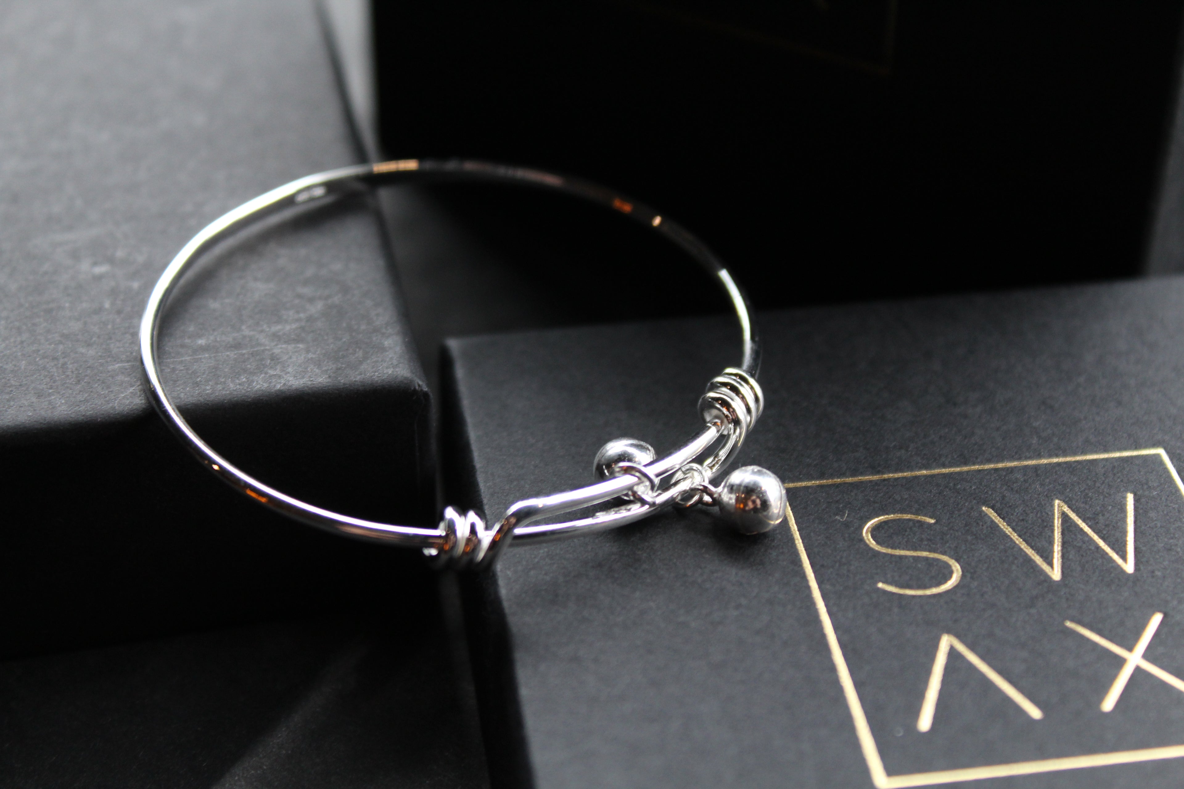 Childs Silver Expandable Bracelet with Bells