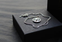 Load image into Gallery viewer, Circle Sunburst Cubic Zirconia Necklace
