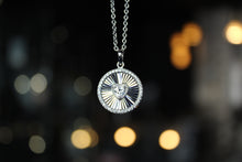 Load image into Gallery viewer, Circle Sunburst Cubic Zirconia Necklace
