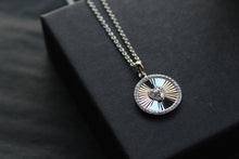 Load image into Gallery viewer, Circle Sunburst Cubic Zirconia Necklace
