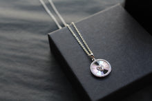 Load image into Gallery viewer, Circle Sunburst Cubic Zirconia Necklace
