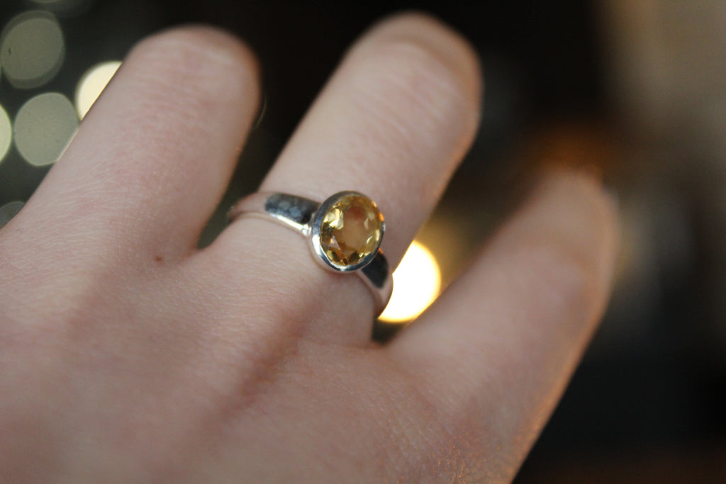 Citrine Oval Ring