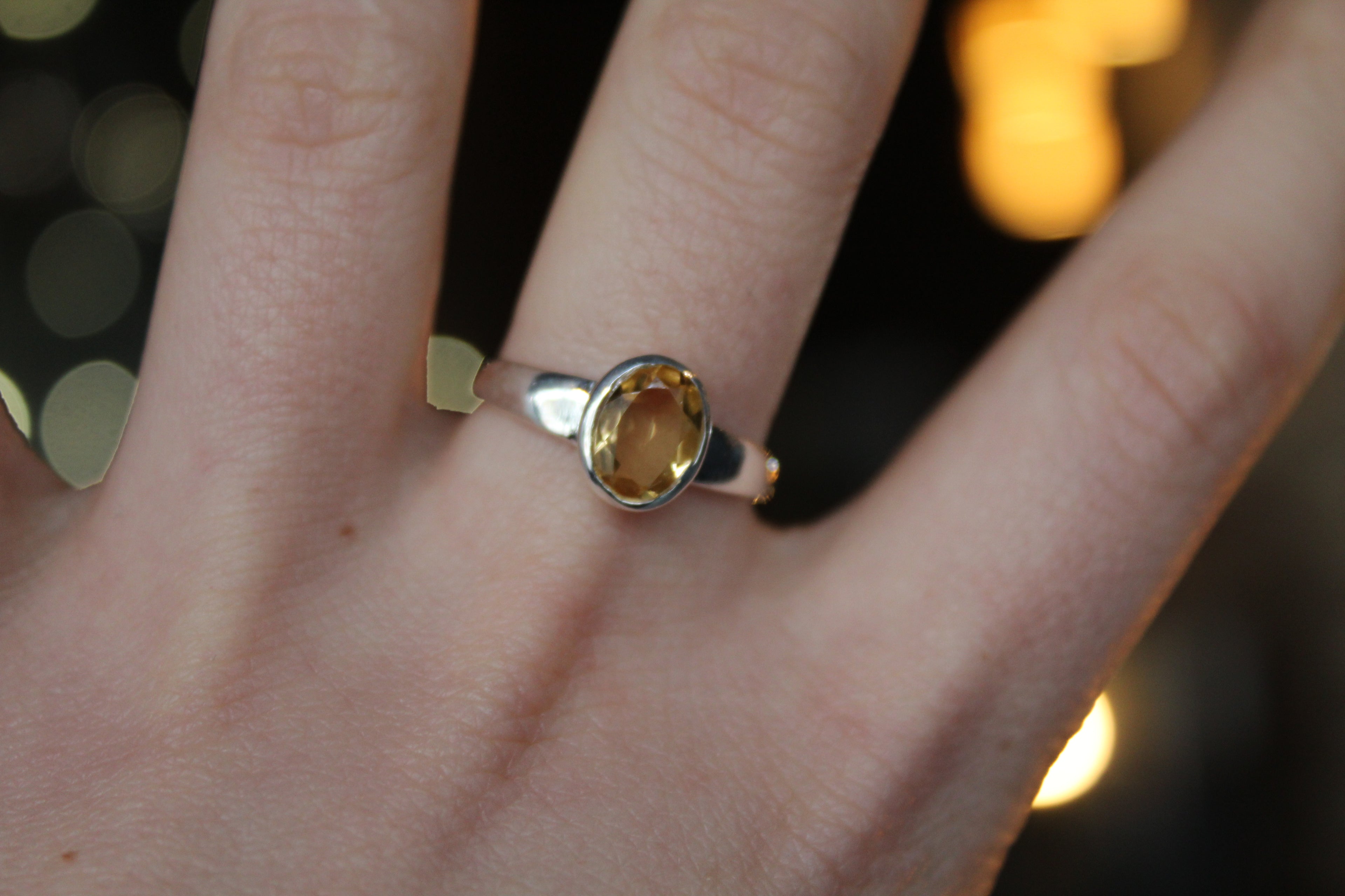 Citrine Oval Ring